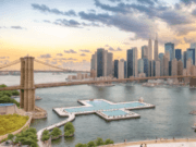 Piscina autofiltrante e flutuante é planejada para Nova York